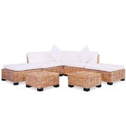 Sofa Set 18 Pieces Natural Rattan