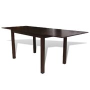 Extending Dining Table Rubberwood, Brown 