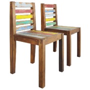 Dining Chairs 2 pcs Solid Reclaimed Boat Wood