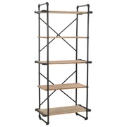 Bookcase, Solid Firwood and Steel 