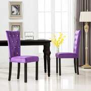 Dining Chairs 2 pcs Purple Velvet