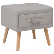 Bedside Cabinet Grey  Fabric