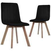 Dining Chairs 2 pcs Black Velvet