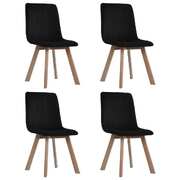 Dining Chairs 4 pcs Black Velvet