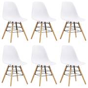 Dining Chairs 6 pcs White Plastic