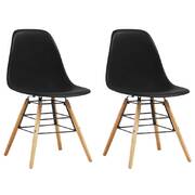 Dining Chairs 2 pcs Black Plastic