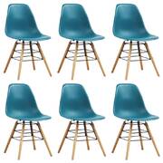 Dining Chairs 6 pcs Turquoise Plastic