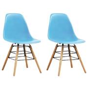 Dining Chairs 2 pcs Blue Plastic