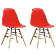 Dining Chairs 2 pcs Red Plastic