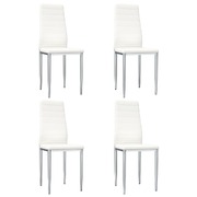 4 pcs Dining Chairs faux Leather White