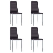 Dining Chairs 4 pcs faux Leather Brown