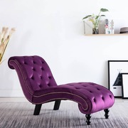 Chaise Lounge Purple Velvet