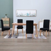 Dining Chairs 4 pcs Black Fabric