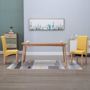 Dining Chairs 2 pcs Yellow Fabric