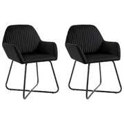 Dining Chairs 4 pcs Lounge Side Chair Dining Room Seating Black Velvet