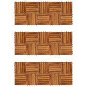 Decking Tiles Vertical Pattern Acacia Set of 30