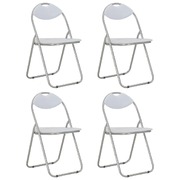 Folding Dining Chairs 4 pcs White