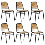 Dining Chairs 6 pcs Solid Mango Wood