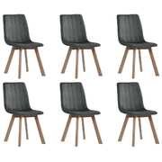 Dining Chairs 6 pcs Grey Velvet