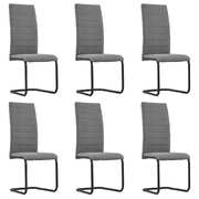 Dining Chairs 6 pcs Light Grey Fabric