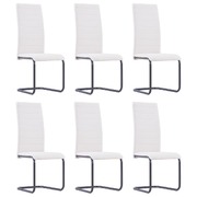 Dining Chairs 6 pcs Cream Fabric