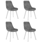 Dining Chairs 4 pcs Black Faux Leather