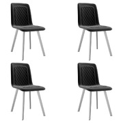 Dining Chairs 4 pcs Black Velvet