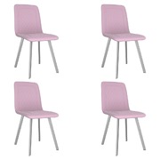 Dining Chairs 4 pcs Pink Velvet