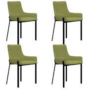 Dining Chairs 4 pcs Green Fabric