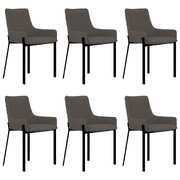 Dining Chairs 6 pcs Taupe Fabric