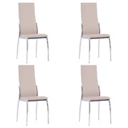 Dining Chairs 4 pcs faux Leather Cappuccino