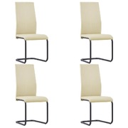 Dining Chairs 4 pcs Cappuccino Faux Leather