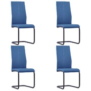 Dining Chairs 4 pcs Blue Faux Leather