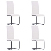 Dining Chairs 4 pcs Cream Fabric