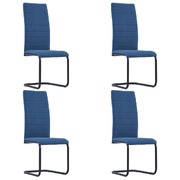 Dining Chairs 4 pcs Blue Fabric