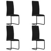 Dining Chairs 4 pcs Black Fabric