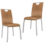 Dining Chairs 2 pcs Durable Brown faux Leather