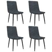 Dining Chairs 4 pcs Black faux Leather