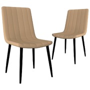 Dining Chairs 2 pcs faux Leather_Cream