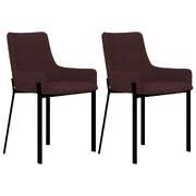 Dining Chairs 2 pcs Wine Fabric