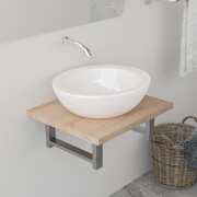 Bathroom Wall Shelf for Basin -Oak