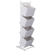 4-Layer Basket Rack White