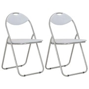 Folding Dining Chairs 2 pcs White