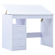 Childrens White Desk with Tiltable Top Perfect for Drawing and Studying