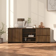 3 Piece Sideboard Brown Oak- Engineered Wood