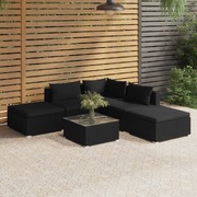 Pinewood Oasis: 6-Piece Garden Lounge Set with Plush Cushions