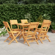 Teak Terrace Tranquility: 7-Piece Garden Dining Set