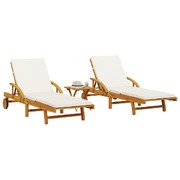 Sun Loungers 2 pcs with Table