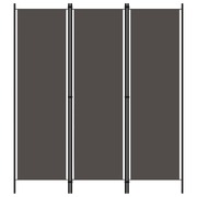 3-Panel Room Divider Anthracite 