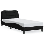 Bed Frame with LED Light Black - Fabric